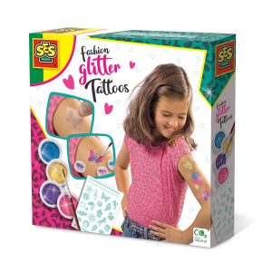 Set de tatuaje pentru copii - Personalizare in culori cu sclipici