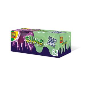 Slime colorat fluorescent cu scipici pentru copii (2x120 gr)