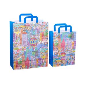 Sacosa cadou din hartie - Oras (L - 32 x 14 x 42cm, 90g)